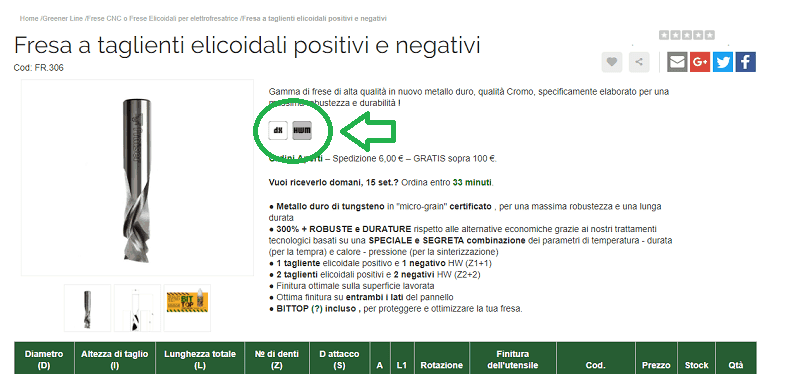 esempio di un simbolo per gli utensili