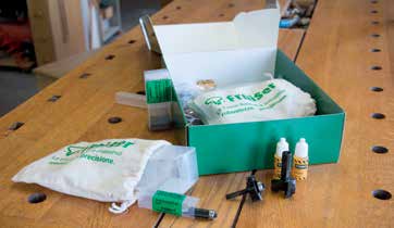 kit di frese e liquido inviato da Fraiser Tools a LegnoLab